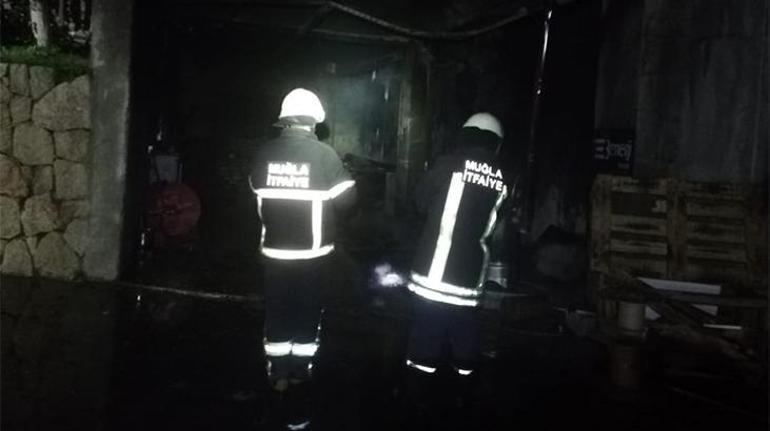 Bodrumda yangın paniği Küle döndü
