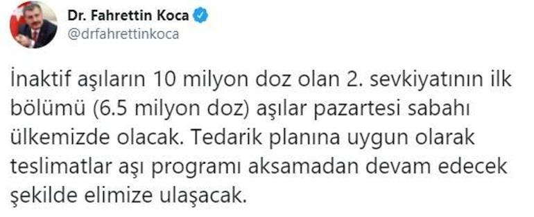 Son dakika... Sağlık Bakanı Kocadan flaş aşı açıklaması Geliyor...