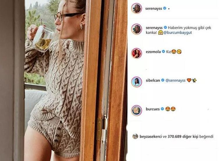 Serenay Sarıkaya triko takımıyla poz verdi