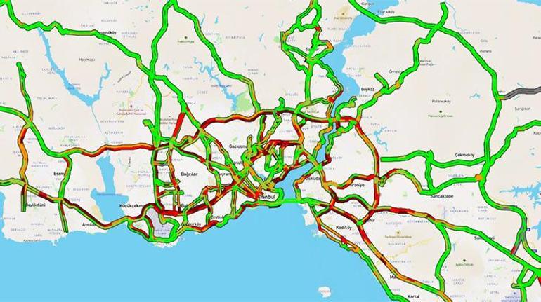 Son dakika İstanbulda sokağa çıkma kısıtlaması önce yoğun trafik
