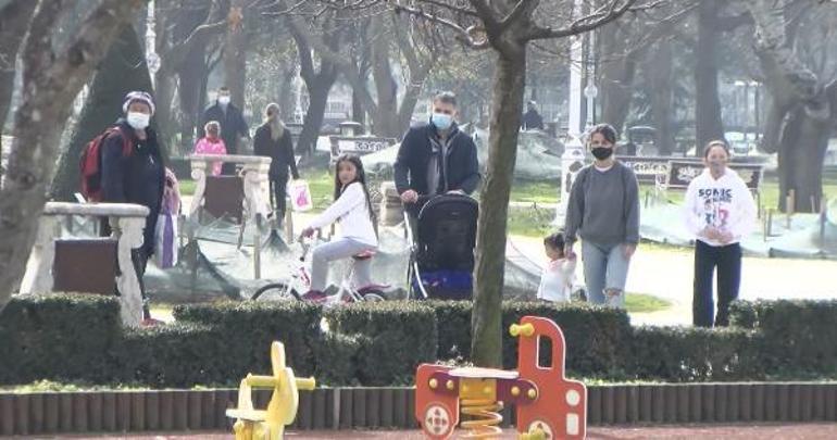 Kadıköyde kısıtlamada parka gelen vatandaşlara ceza yağdı