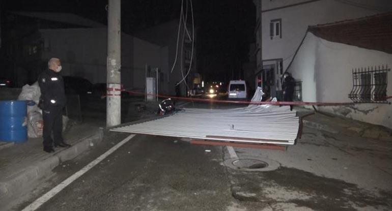 Çay içerken üstündeki çatı iki sokak öteye uçtu
