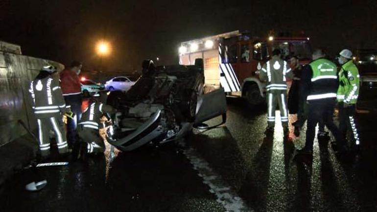 İstanbulda kaza yapan alkollü sürücünün 3 çocuğu ve eşi yaralandı