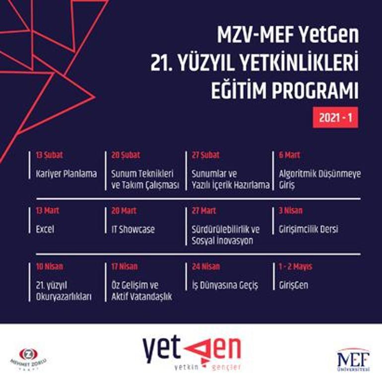 MZV-MEF YetGen 6. yıl eğitimlerine başlıyor