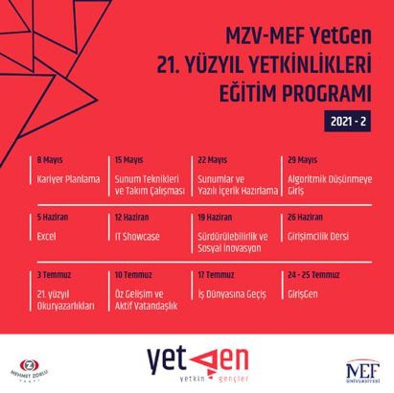 MZV-MEF YetGen 6. yıl eğitimlerine başlıyor