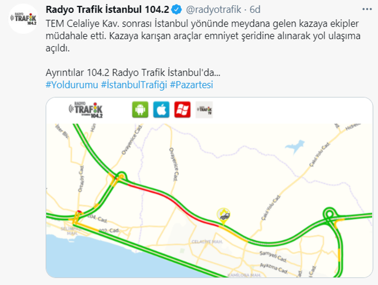 Son dakika İstanbul yönünde trafik durdu Ekipler olay yerinde...