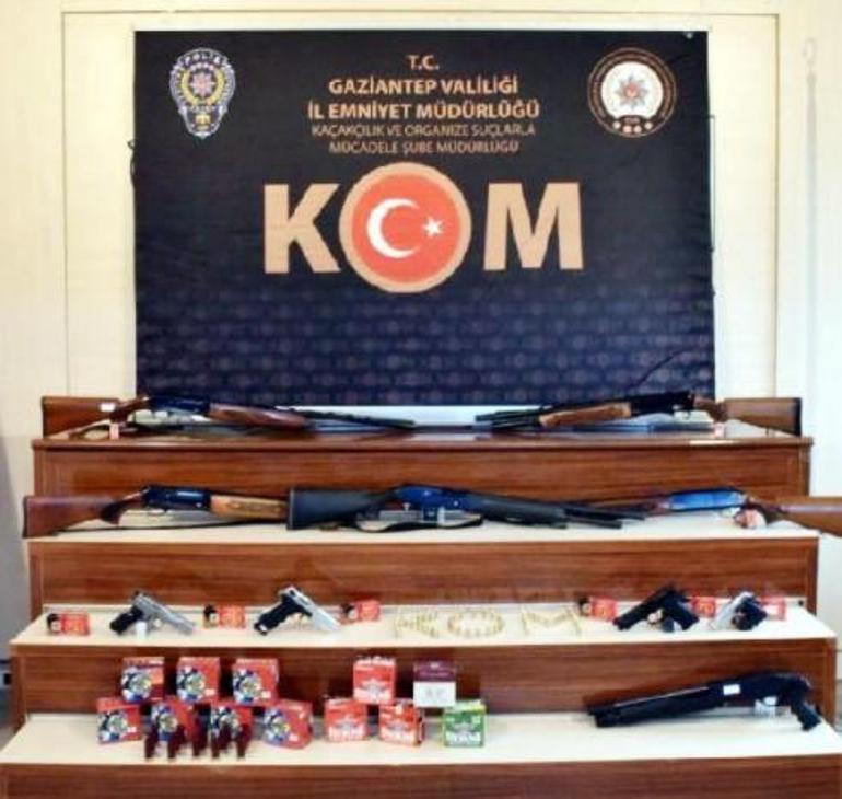 Gaziantepte silah kaçakçılarına operasyon: 10 gözaltı