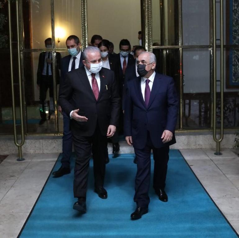 TBMM Başkanı Şentop, Azerbaycan Başbakanı Esedovu Mecliste ağırladı