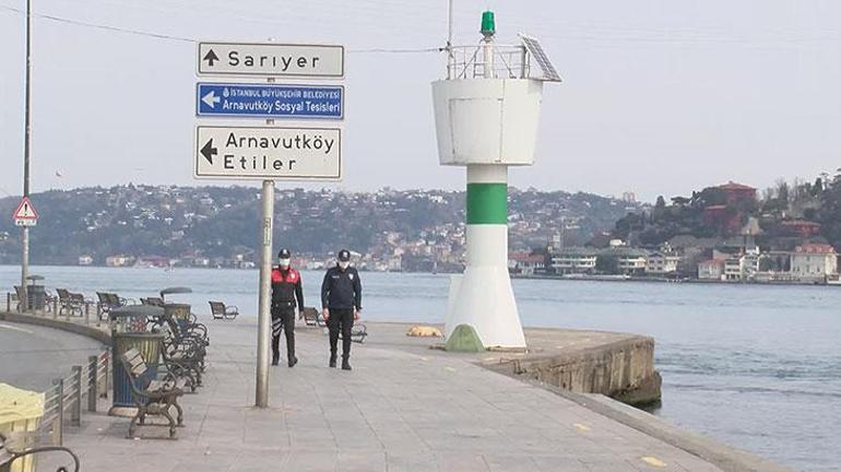 İstanbulda kısıtlama gününde sahillere turist akını