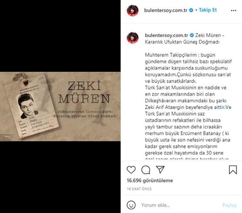 Bülent Ersoydan Alpaya Zeki Müren tepkisi