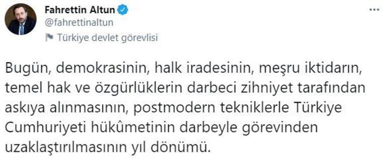 Son dakika... İletişim Başkanı Fahrettin Altundan 28 Şubat açıklaması