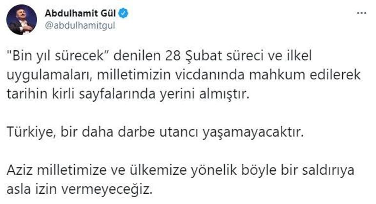 Bakan Gül: Türkiye, bir daha darbe utancı yaşamayacaktır