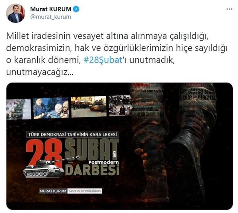 Bakan Kurum: 28 Şubatı unutmadık, unutmayacağız