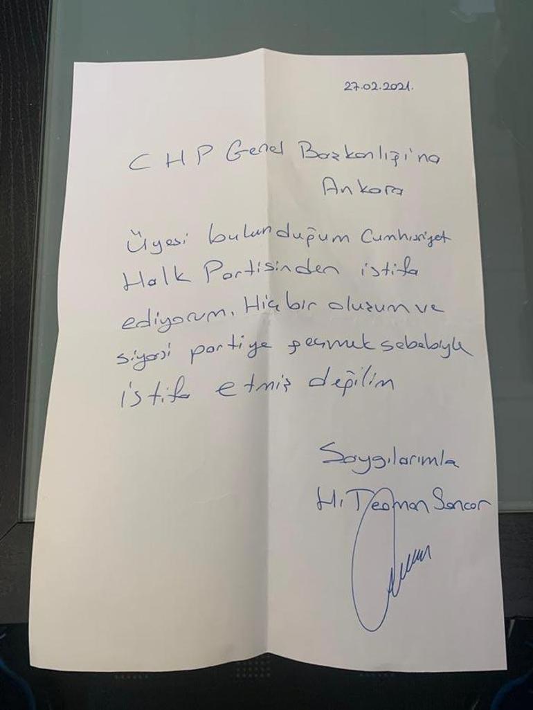 Son dakika... CHPde bir istifa daha Teoman Sancar duyurdu
