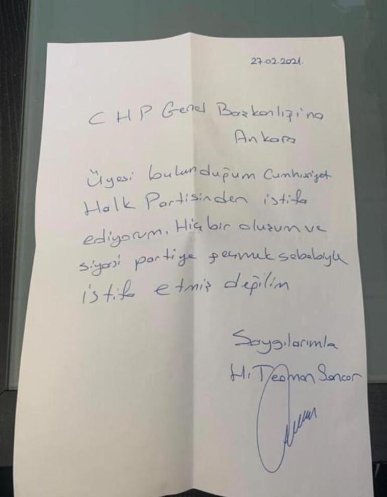 Son dakika... Teoman Sancarın istifası sonrası CHPden ilk açıklama