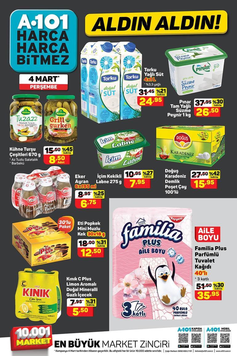 A101 4 Mart aktüel kataloğu Bu hafta perşembe A101 aktüel kataloğunda neler var