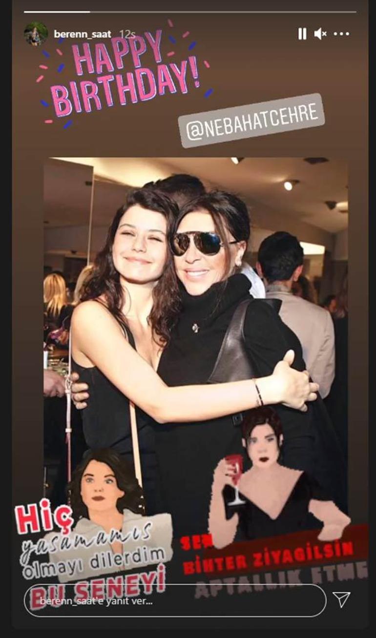 Beren Saat, Nebahat Çehrenin yeni yaşını böyle kutladı