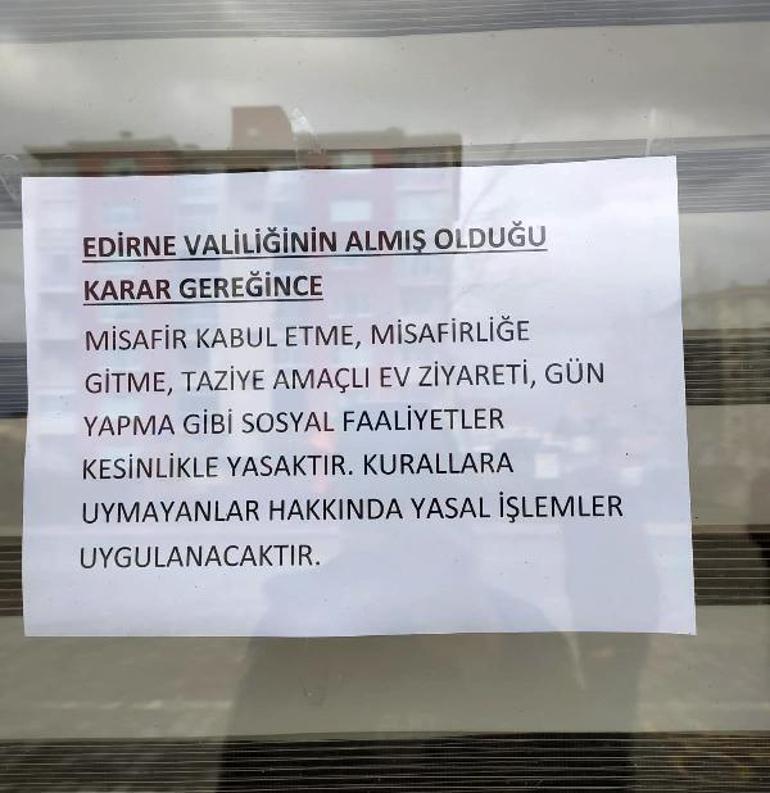 Vaka sayısı artan Keşan’da ev ziyaretleri yasaklandı