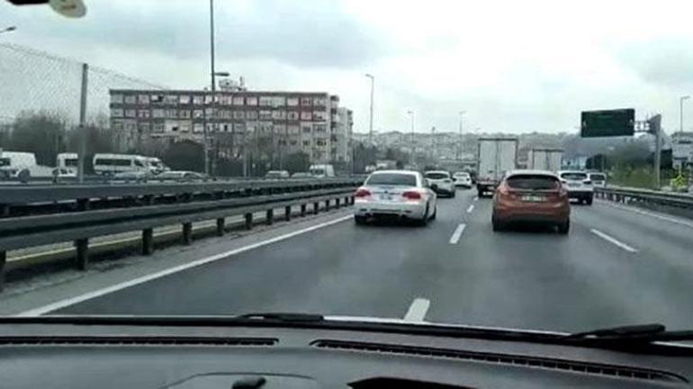 İstanbulda hareketli dakikalar ABD plakalı otomobil ortalığı karıştırdı