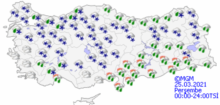 23 Mart Hava durumu İstanbul, İzmir, Ankara başta olmak üzere il il hava durumu raporları...