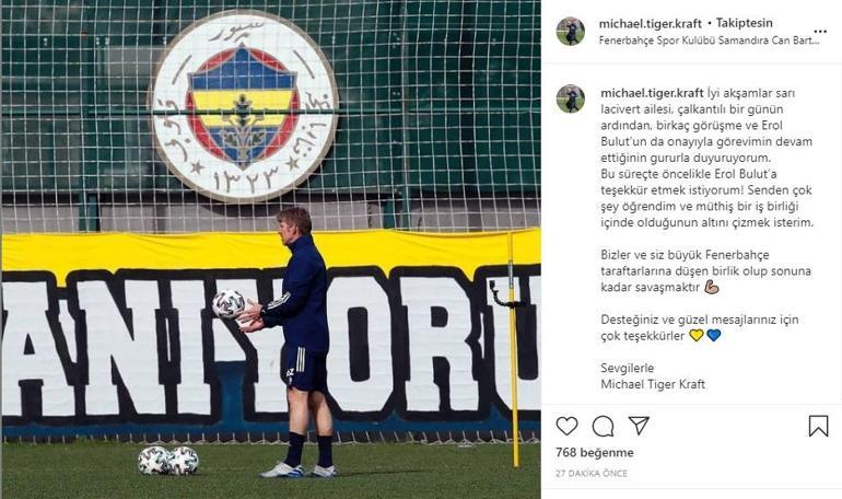 Son dakika - Michael Kraft, Fenerbahçede kaldığı açıkladı