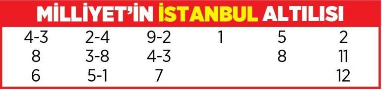 Altılı ganyanda bugün (31 Mart)
