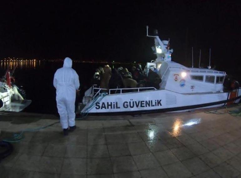 Türk kara sularına geri itilen 68 sığınmacı kurtarıldı