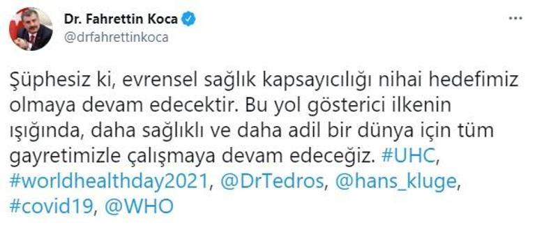Sağlık Bakanı Koca: Tüm gayretimizle çalışmaya devam edeceğiz