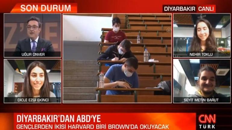 Diyarbakır’dan ABD’ye Aynı sınıfın rüya öğrencileri CNN Türk’te