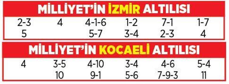 Altılı ganyanda bugün (9 Nisan)