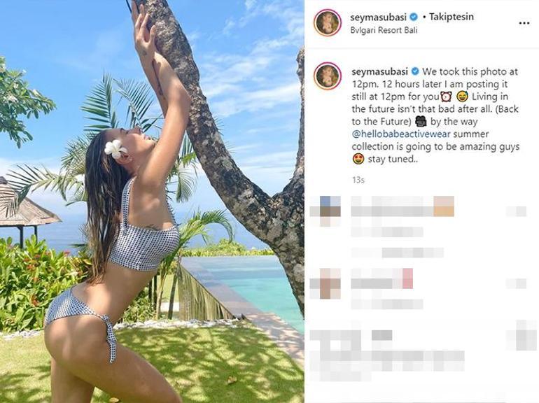 Şeyma Subaşının Bali tatili sürüyor Bikinili pozlarını paylaştı
