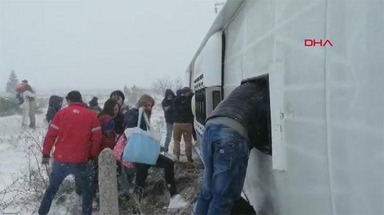Son dakika: Konyada tur otobüsü şarampole devrildi Ölü ve yaralılar var