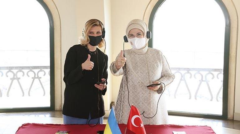 Emine Erdoğan, Ukrayna Devlet Başkanı Zelenskiynin eşi Olena Zelenska ile Galata Kulesini ziyaret etti
