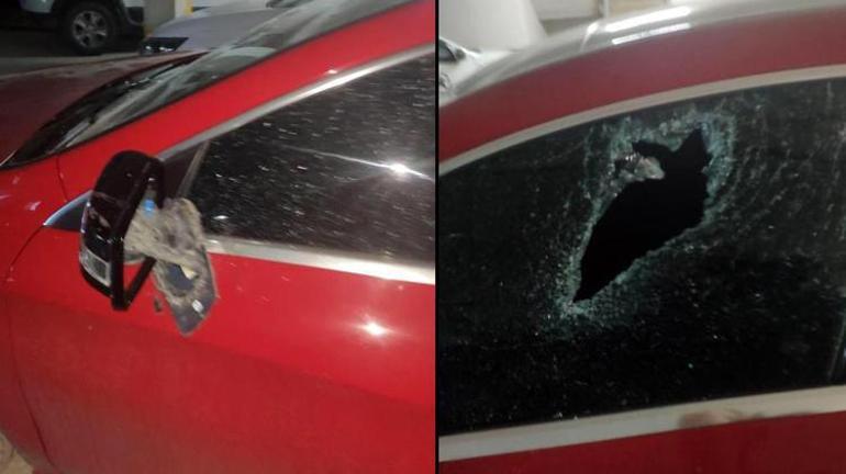 Otoparkta, otomobile tekmeli- sopalı saldırı Her yerde aranıyor