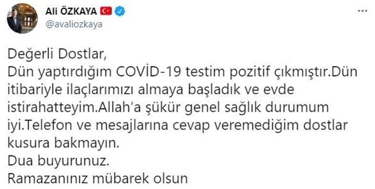 AK Partili Özkaya, koronavirüse yakalandı