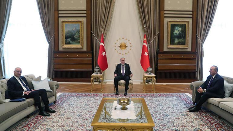 Son dakika Cumhurbaşkanı Erdoğan, Yunanistan Dışişleri Bakanı Dendiası kabul etti