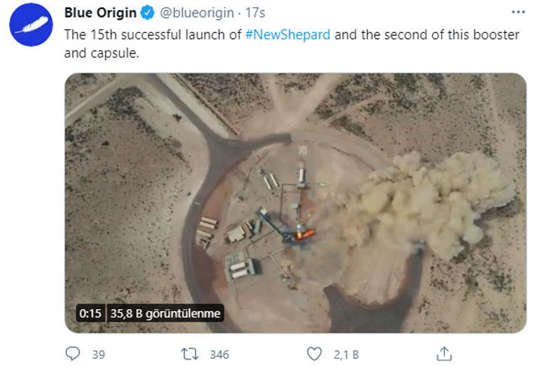 Jeff Bezosun Blue Origin görevinde önemli test uçuşu