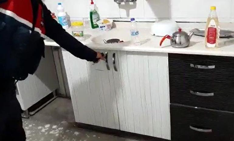 16 kişiye baskın Polis dolabı açınca şoke oldu