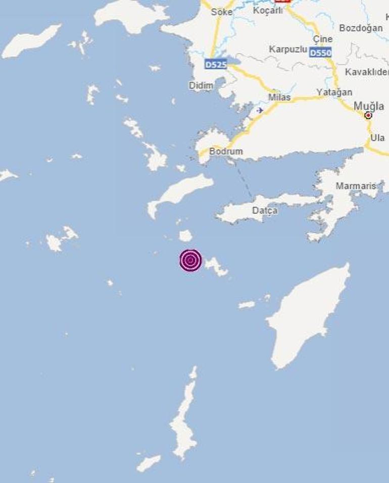 Son dakika Muğla açıklarında korkutan deprem