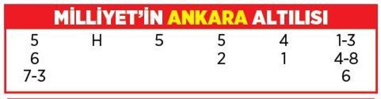 Altılı ganyanda bugün (20 Nisan)