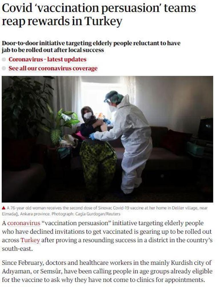 Son dakika: Türkiyenin aşı ikna timlerini manşetten verdiler