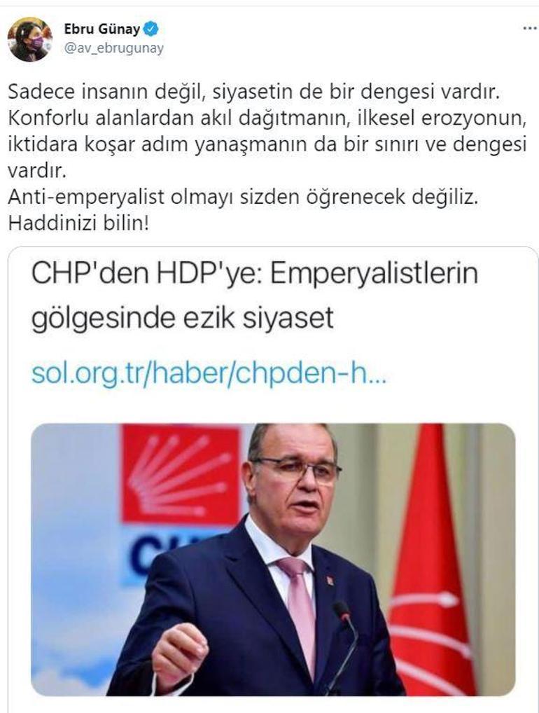 Son dakika... HDPden CHP’li Öztrak’a tepki: Haddinizi bilin