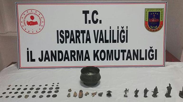 Ispartada tarihi eser operasyonu: 7 gözaltı