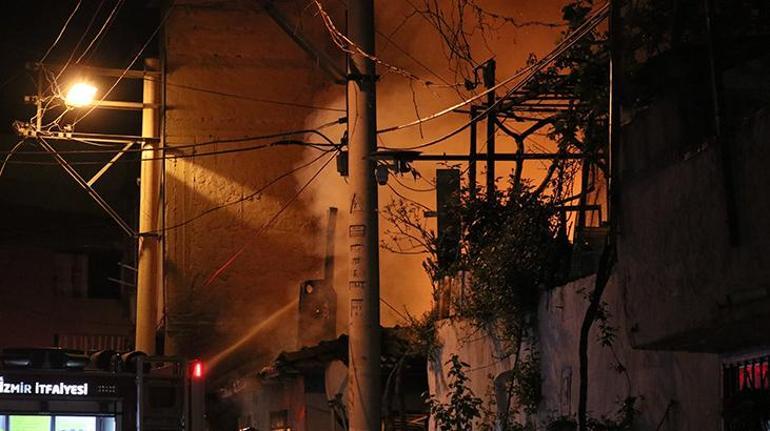 İzmirde korkutan yangın 1 kişi yaralandı