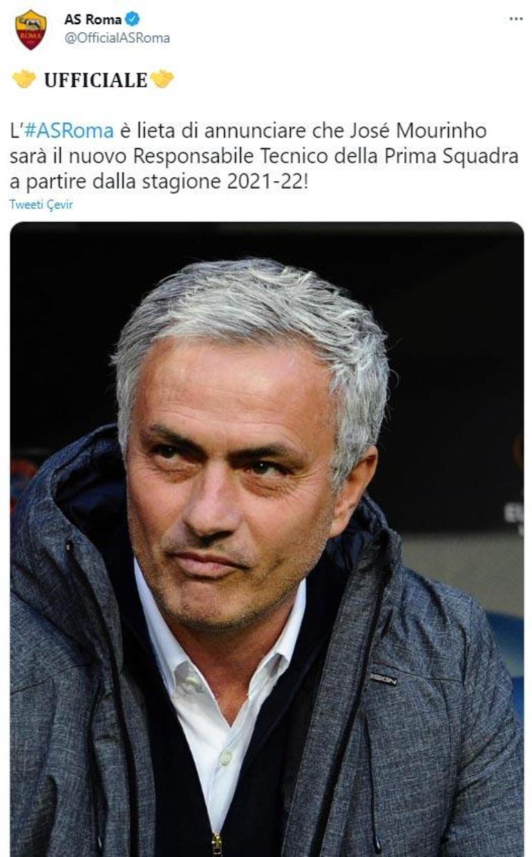 Son dakika: Roma, Mourinhoyu resmen açıkladı