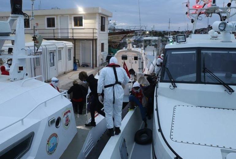 Türk kara sularına itilen 39 düzensiz göçmen kurtarıldı