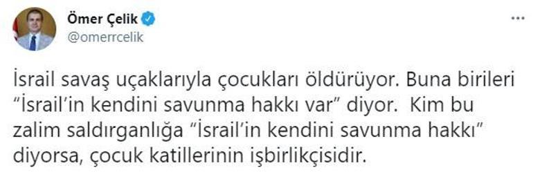AK Partili Çelik: İsrail savaş uçaklarıyla çocukları öldürüyor