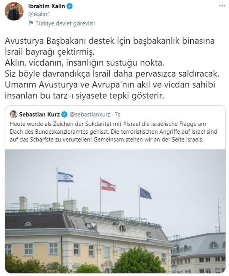 Türkiyeden Avusturyaya peş peşe İsrail tepkileri: Mazlumdan yana olmasını beklemek hayaldir