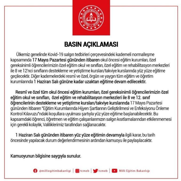 Son dakika... MEBden uzaktan eğitim açıklaması 1 Hazirana kadar uzatıldı