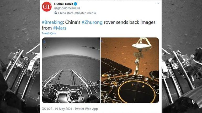 Çinin Mars görevinden fotoğraflar geldi